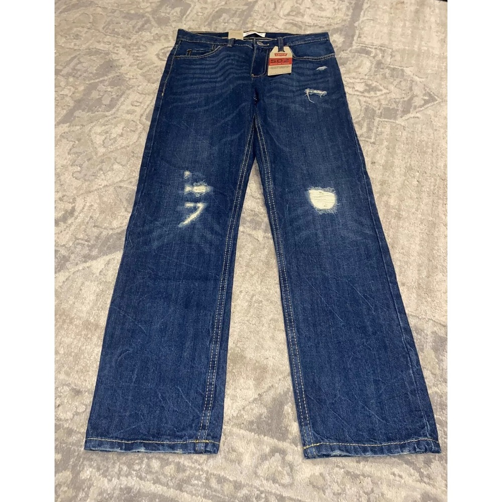 New Levis 502 Regular Taper Blue Jeans Size‎ 26 x 26 (12 REG) Youth
